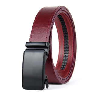 Opasok z pravej kože s automatickou prackou RAGNAR, Bordový