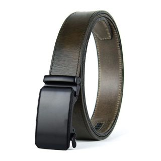 Opasok z pravej kože s automatickou prackou RAGNAR, Olivový