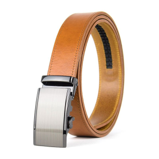 Opasok z pravej kože s automatickou prackou STEELCORE, Koňakový