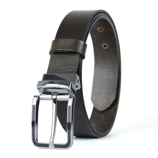 Kožený opasok STRIKE, šírka 3,3 cm, Olivový