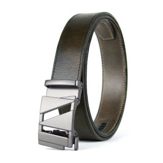 Opasok z pravej kože s automatickou prackou SURVEX, Olivový