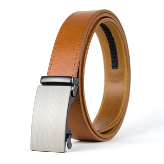 Kožený opasok VELOX 3,5 cm, automatická pracka, Koňakový