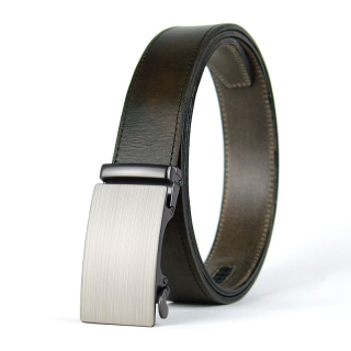 Kožený opasok VELOX 3,5 cm, automatická pracka, Olivový