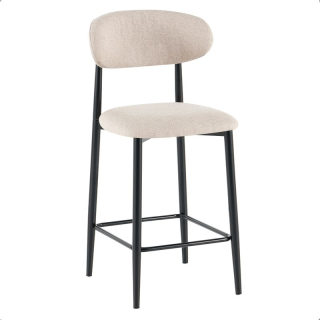 Barová stolička s nadčasovým dizajnom, béžová látka