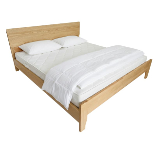 Manželská posteľ 180 z masívu, v prírodnom prevedení s roštom