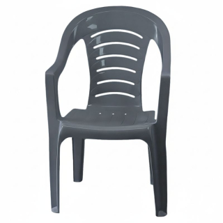 Záhradné stohovateľné kreslo, antracit plast