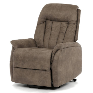 Výklopné, elektrické, polohovacie kreslo, hnedá vintage látka