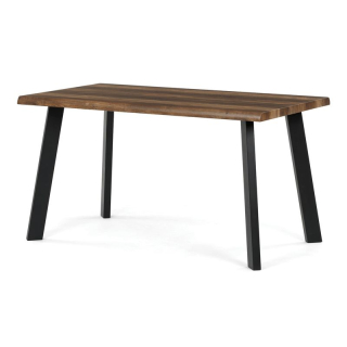 Moderný jedálenský stôl 140 × 80cm, old wood s kovovými nohami