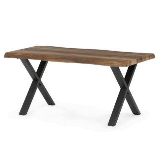 Konferenčný stolík, MDF doska 120x60, old wood, nohy čierny kov