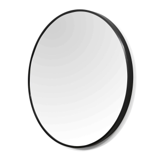 Okrúhle závesné zrkadlo 50 cm, čierne