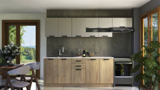 Moderná kuchynská linka 260 cm, dub Cremona, kašmír