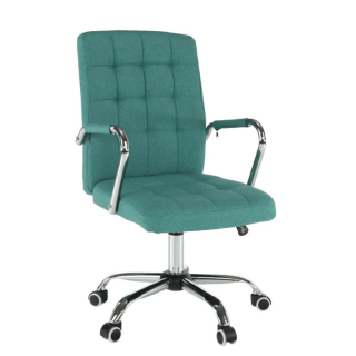 Kancelárske kreslo v azúrovo-zelenom prevedení