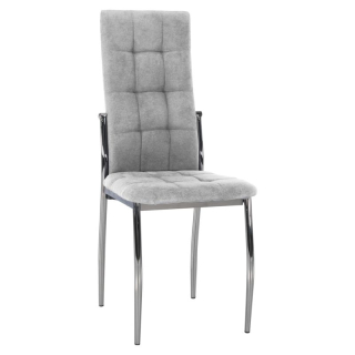 Jedinečná pohodlná stolička v sivej látke