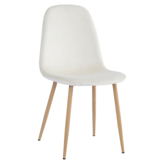 Komfortná stolička béžová Dulux Velvet látka