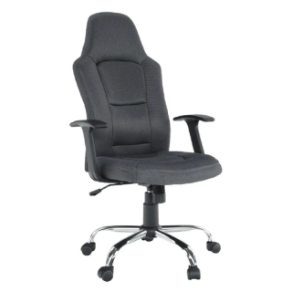 Kancelárske kreslo s oblými tvarmi sivé