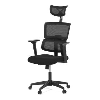 Kancelárska stolička s výškovo nastaviteľnými opierkami čierna