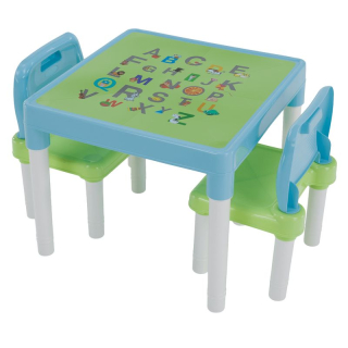 Detský set 1+2, modrá-zelená-biela