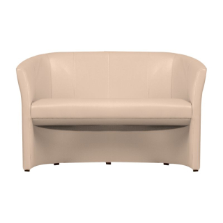 Elegantné dvojkreslo, ekokoža béžová