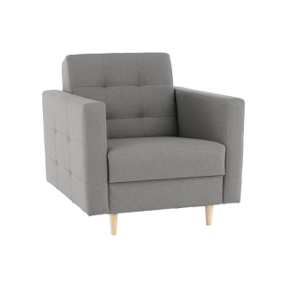 Celočalúnené kreslo, sivá látka