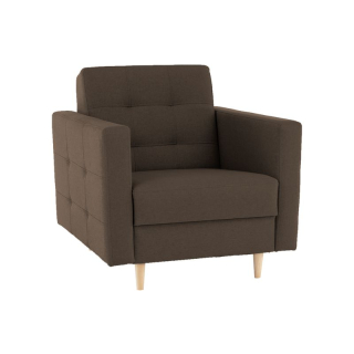 Celočalúnené kreslo, čokoládová látka