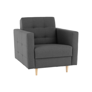 Celočalúnené kreslo, tmavosivá látka