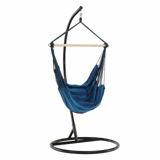Závesné hojdacie kreslo modré