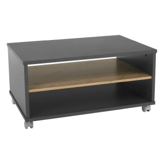 Konferenčný stolík na kolieskach, TYP 32, grafit/dub artisan