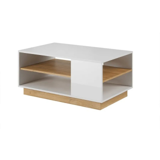 Konferenčný stolík v nadčasovom dizajne, biela/dub grandson