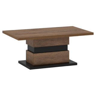 Konferenčný stolík na jednej nohe, dub bolzano/čierna