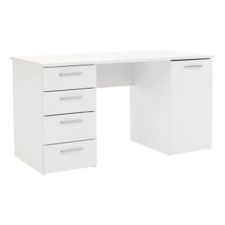 Praktický písací stôl vo farbe biela