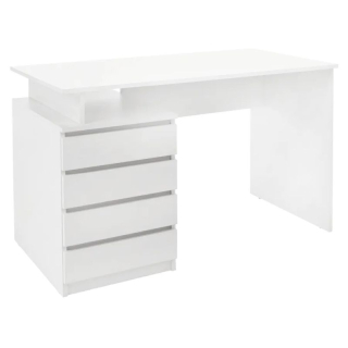 Štýlový počítačový stôl v bielej farbe