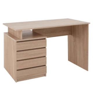 Štýlový počítačový stôl vo farbe dub sonoma