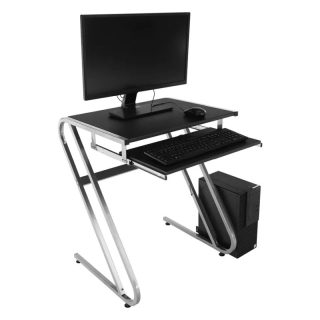 Malý kancelársky stôl čierny+strieborný