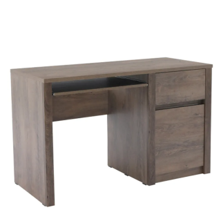 PC stolík, jeden šuplík a skrinka s dvierkami, dub lefkas