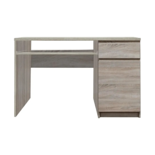 PC stôl jednodverový so zásuvkou, dub sonoma