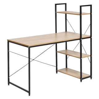 Viacúčelový praktický stôl, dub/čierna