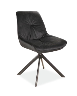 Moderná stolička s mäkkým sedákom, čierna