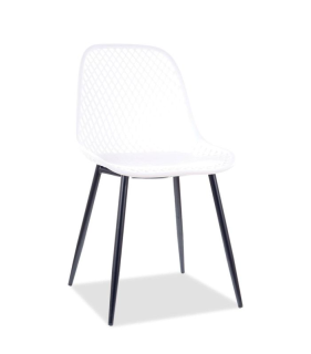 Jedálenská stolička do moderných interiérov, čierny mat/biela