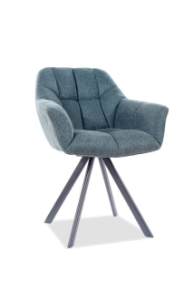 Jedinečná stolička v modernom štýle, čierny mat/zelená