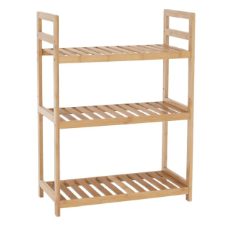 Praktický 3-policový bambusový regál