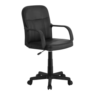Kancelárske kreslo v elegantnej čiernej ekokoži