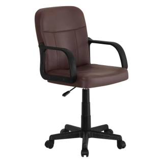 Kancelárske kreslo v elegantnej hnedej ekokoži