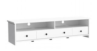 Masívny RTV stolík 4S 168, biela