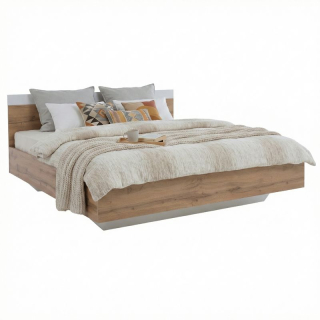 Manželská posteľ 180 v modernom farebnom prevedení dub wotan a biela