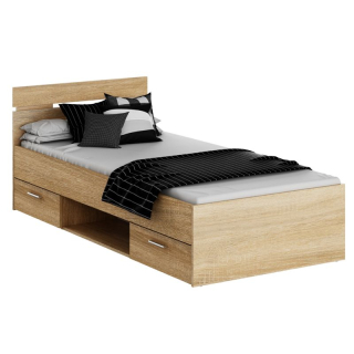 Elegantná posteľ s nádychom šarmu 90, dub sonoma