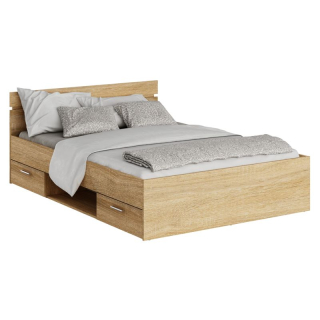 Elegantná posteľ s nádychom šarmu 140, dub sonoma