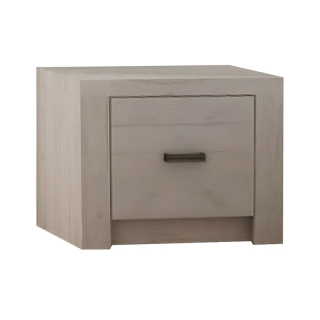 Nočný stolík s priestranným šuplíkom, jaseň biely