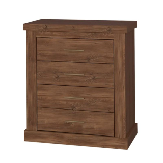 Elegantná komoda 4x šuplík, dub stirling