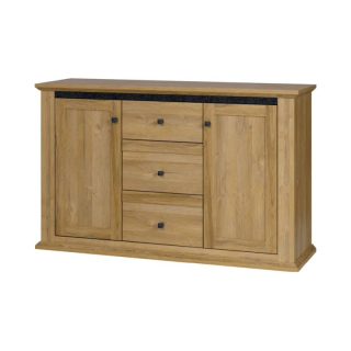 Komoda v modernom prevedení 3x zásuvka, 2x dvierka, dub grand