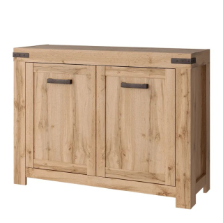 Štýlová komoda, 2x dvierka, dub wotan